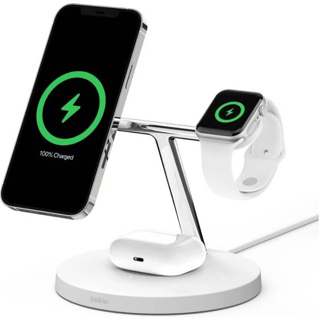 Belkin Magsafe Pro 15W Trådlös 3-i-1 laddare V2 Vit