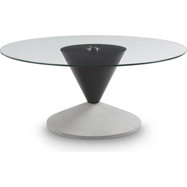 Small Round Coffee Table - Gloss White (49.3cm H X 80cm W X 80cm D)