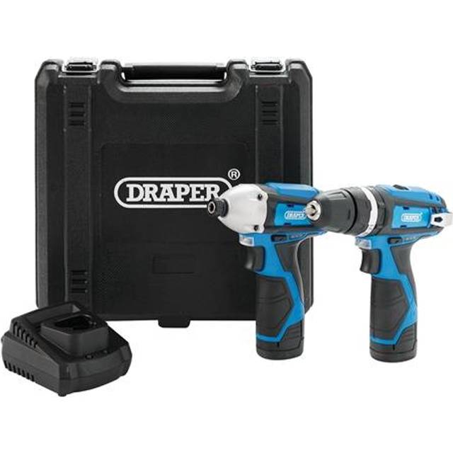 Draper 12V COMBI DRILL+DRIVER TWIN PK 70257 70257 12V Combi Drill & Impact Driver, 2 x 1.5Ah Batteries, 1 x Fast Charger