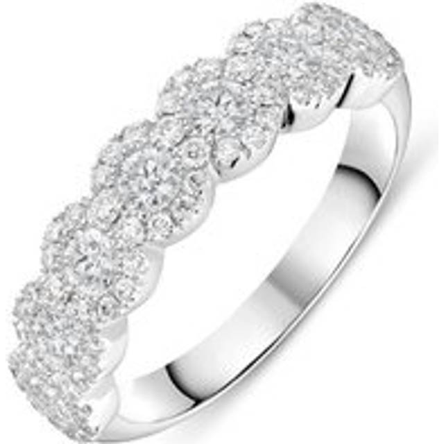 18ct White Gold 1.18ct Diamond Half Eternity Ring