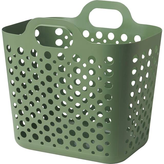 SLIBB flexibel tvättkorg, grön, 24 l