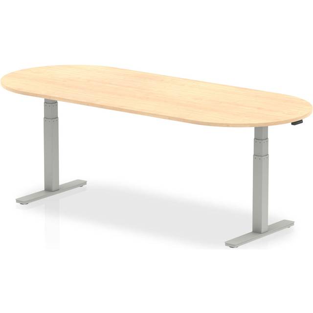 Racetrack Impulse Conference Table - White (131cm H x 240cm W x 100cm D)