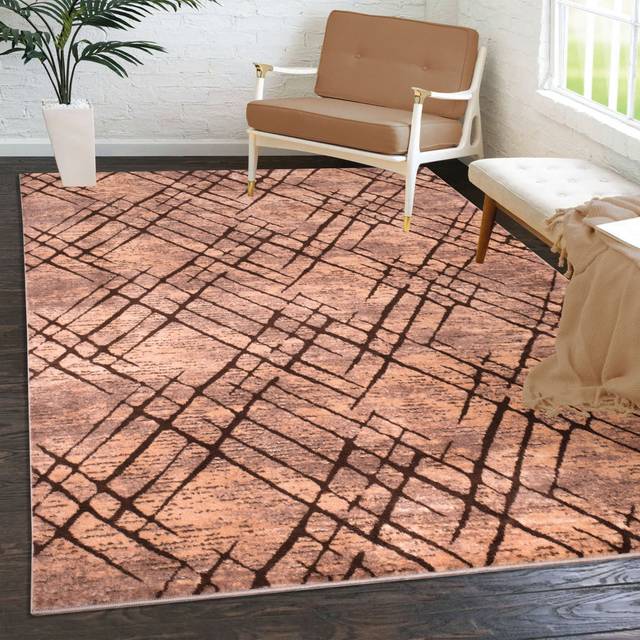High-Quality Modern Design Bedroom Rugs,Office Carpets, Decorative Runner Rug Home Decor Rugs Brown. (Rectangle 160 x 230cm)