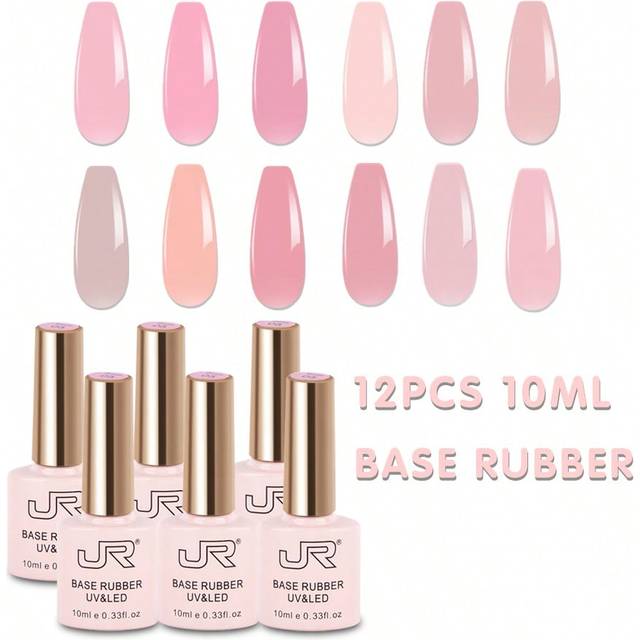 36 Färger 10ML 12 st. Suddgummi Botten Färg Färg Gel Med Genomskinlig & Texturerad - Multifärgad