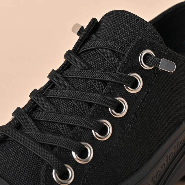 1 par Elastic No Tie skosnören, svart, lämplig för sneakers och sportskor, fritidsskor, vita skor (En-Storlek)