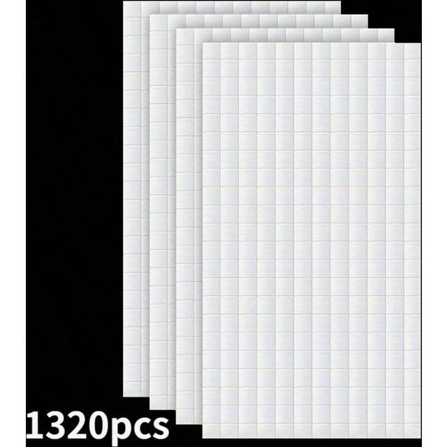 SHEIN 1320pcs Foam Dot Squares 3D Popular Foam Square Double Sticky Foam Brackets Suitable For Halloween Christmas Scrapbook DIY Crafts Office Supplies Back