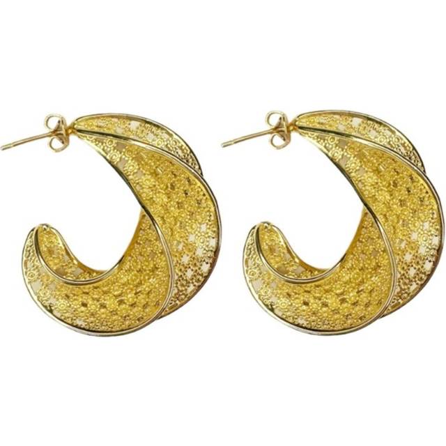 Filigran Afrika Studs - Förgyllt Mässing (Onesize)
