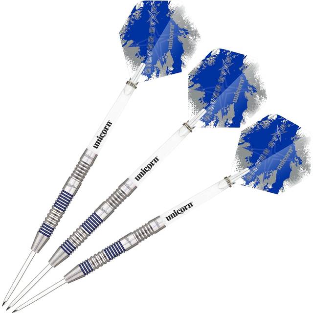 Enhörning silver stjärna Gary Anderson stålpil, 80% volfram, 20 g