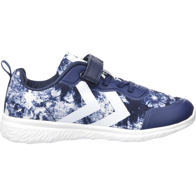 hummel Unisex barn Actus Print återvunnet Jr sneakers, Svart iris, 27 EU