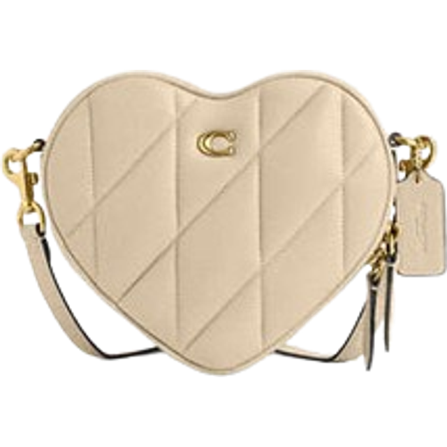 Coach Heart Quilted Leather Crossbody Bag - Cream