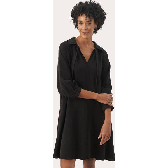 Part Two Erona Pure Linen Shirt Dress, Black