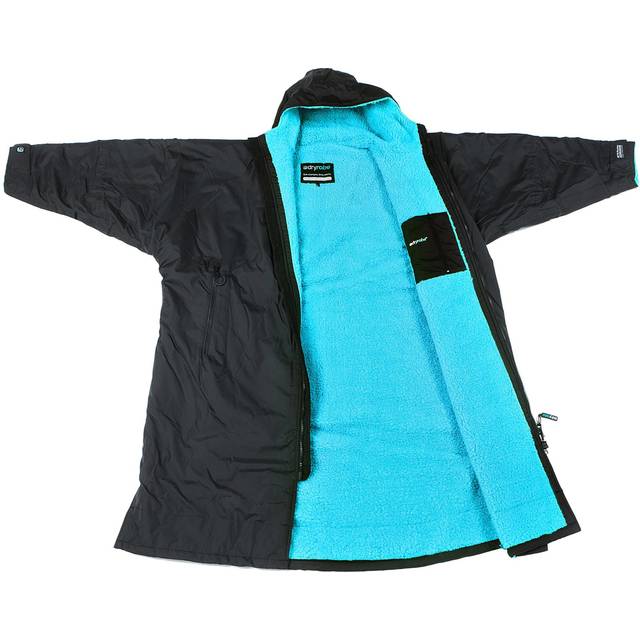 Dryrobe Advance Long Sleeve Dryrobe - Black/Blue