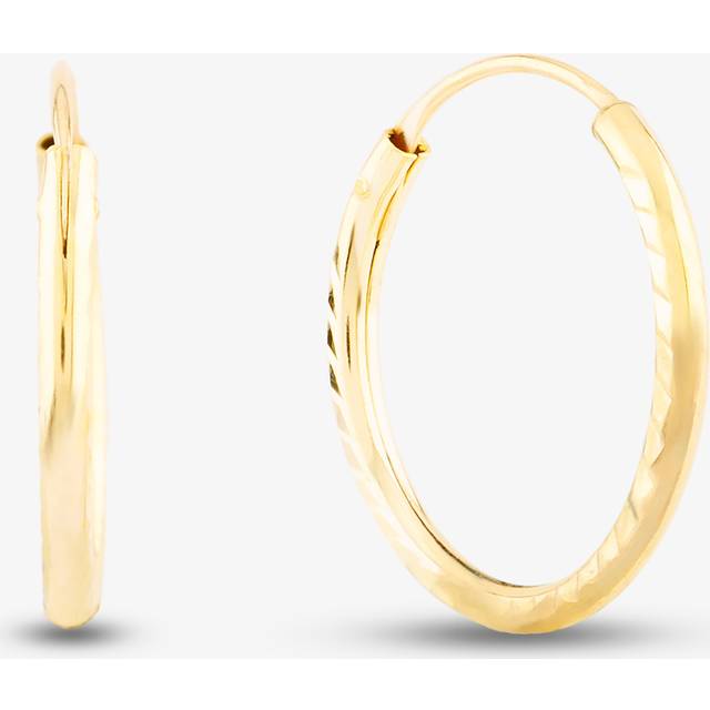 9ct Yellow Gold Sleeper Hoop Earrings 1.53.9859