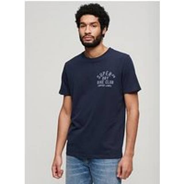 Superdry Herren Copper Label T-shirt mit Grafikprint auf der Brust Marineblau - Größe: L