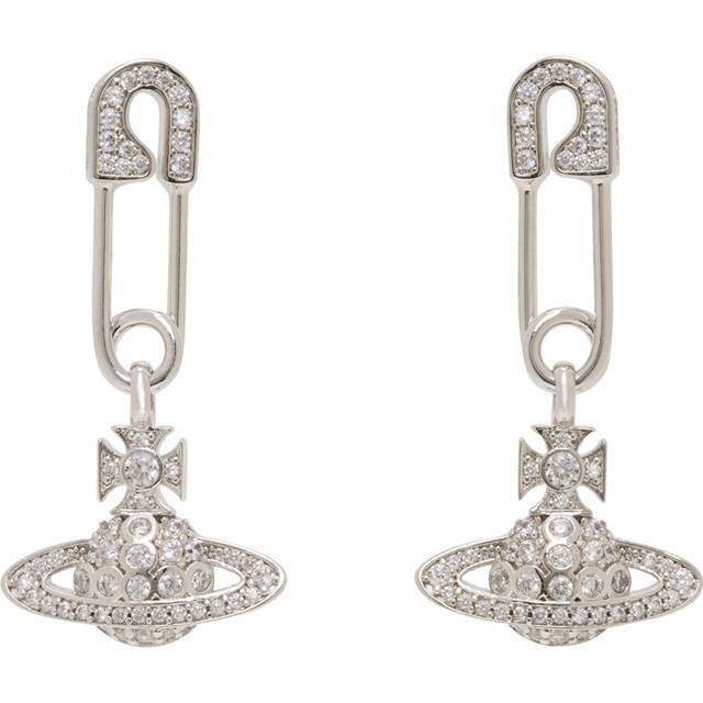 Vivienne Westwood Silver Lucrece Earrings - P102 Platinum/White - UNI