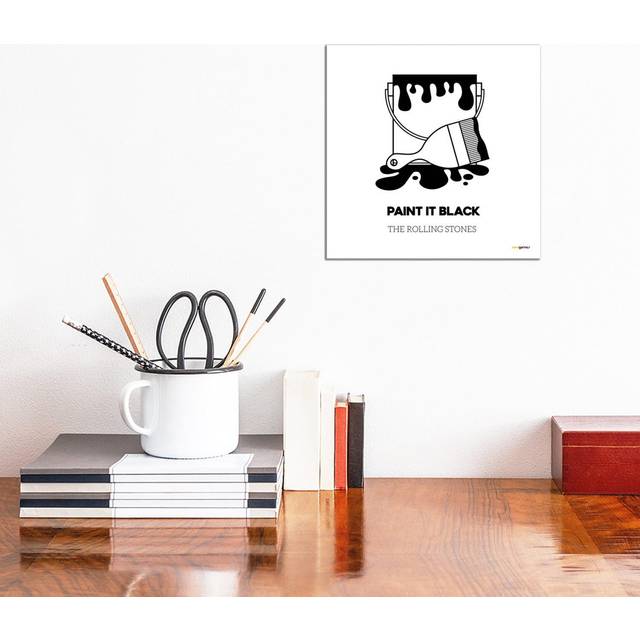 Paint It Black by Rafael Gomes - Wrapped Canvas Typography (30.48cm H x 30.48cm W x 1.91cm D)