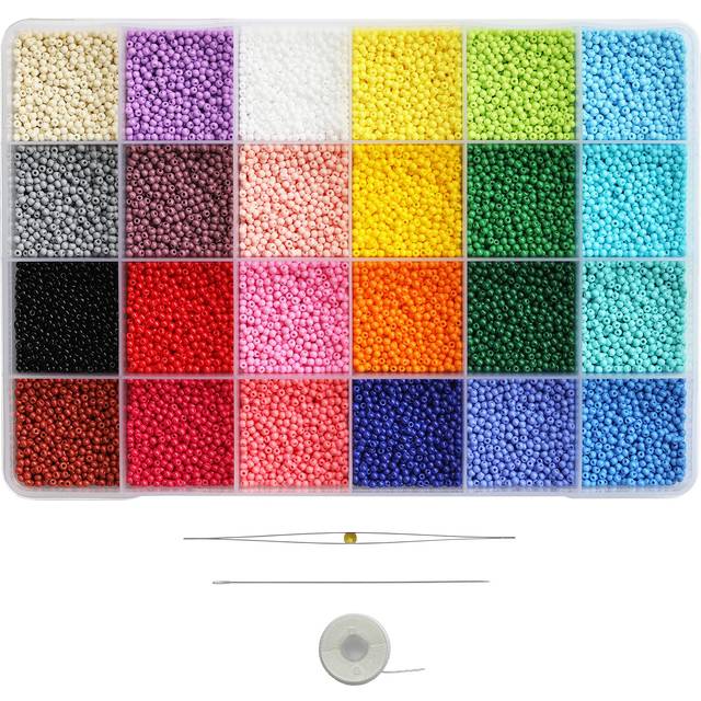 BalaFillic Size Almost Uniform 2mm Round 120 Seed Beads About 20000pcs in Box  Opaque Colors Seed Beads 2mm Small Seed Beads f