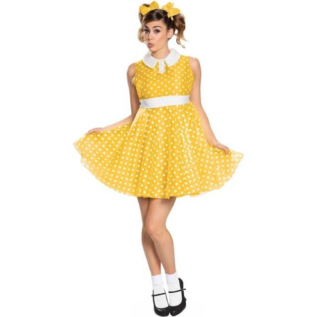 Women's Gabby Gabby Toy Story Deluxe Costume - Yellow&#47;White (L)