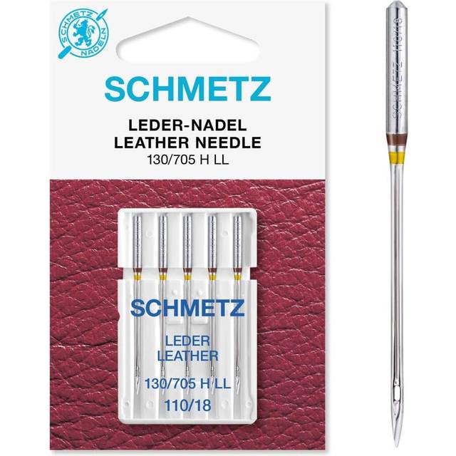(Leather, Size: 110/18) Schmetz Sewing Machine Needles, 5pk