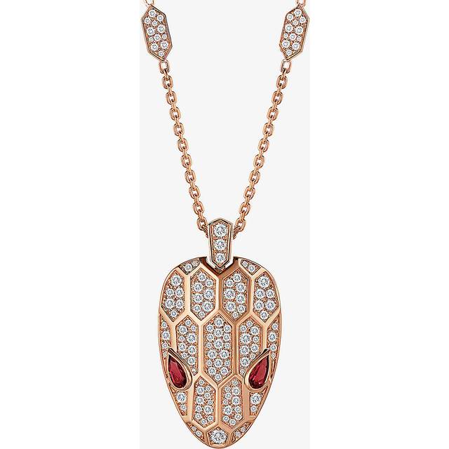 Bvlgari Rose Gold, Diamond and Rubellite Serpenti Necklace - One size