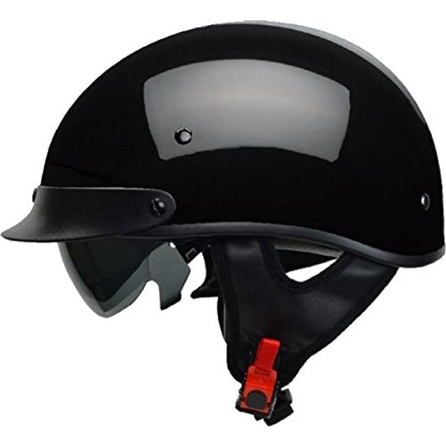 Vega Helmets Warrior Motorcycle Half Helmet with Sunshield for Men  Wo