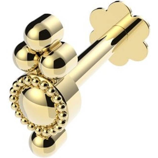 9ct Yellow Gold Plain Stud Cartilage Labret ES2048
