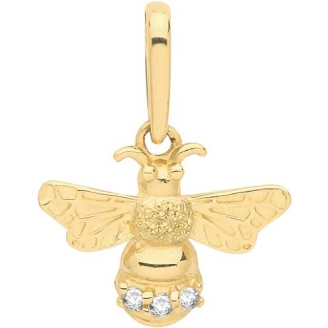 9ct Yellow Gold Zirconia Bee Charm PN1127