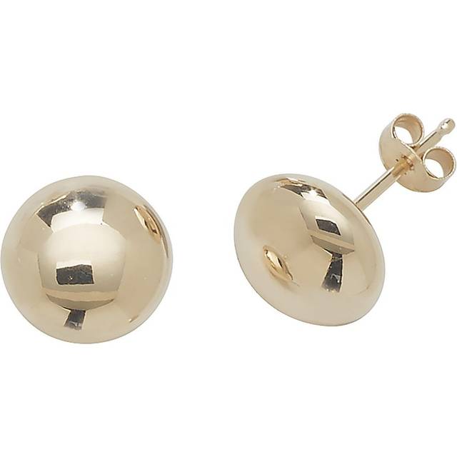 9ct Yellow Gold 7mm Button Stud Earrings ES408