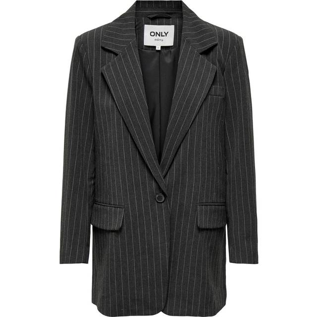 Bestseller A/S Dam ONLBRIE L/S OVRS PINS NOOS Blazer, Dark Grey Melange, 42, Dark Grey Melange, 42