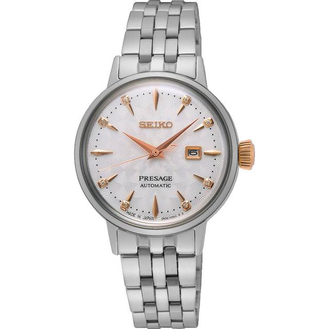 Seiko Presage Cocktail Time Clover Club Diamond Accents White Dial Automatic SRE009J1 Women&#39;s Watch