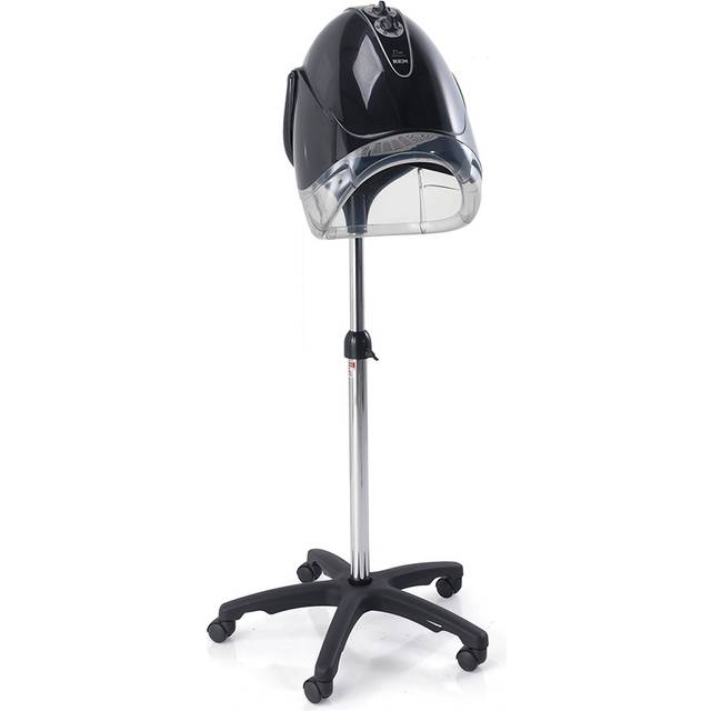 REM Elan Next Generation Black Mobile Hood Dryer with Pole + Base