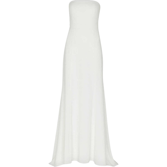 Whistles Womens Ivory Ellis Bow-detail Strapless Woven Wedding Dress 18 - IVORY
