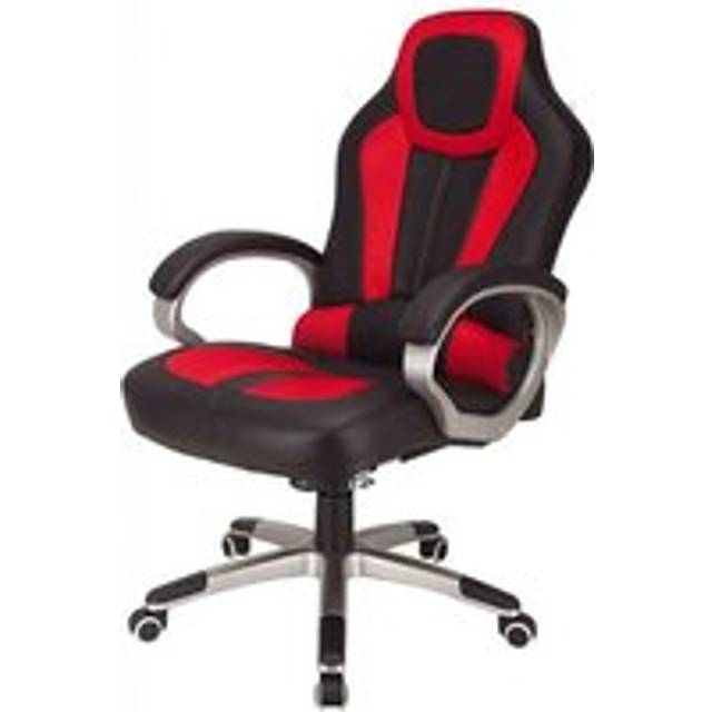 (Red) RayGar Deluxe Padded Sports Racing Gaming Office Chair
