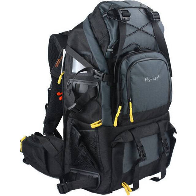 (Navy) Flying Leaf FL-303D Shockproof Water-resistant Camera Bag Backpack for Canon for Nikon DLSR Camera Tripod Lens Flash