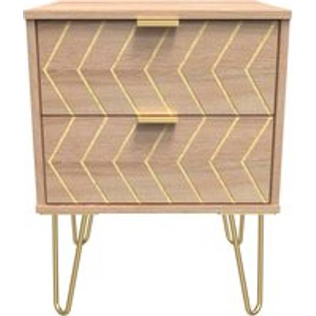 Fuji 2 Drawer Bedside Cab(Ready Assembled) - Light Oak - One Size