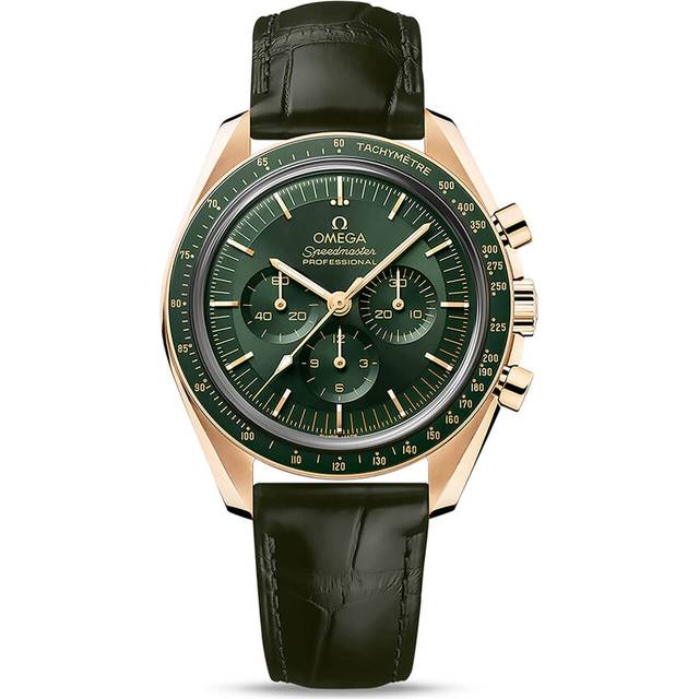 Speedmaster Moonwatch Professional Co-Axial Master Chronometer Chronograph 42mm Mens Watch Green Moonshine Gold