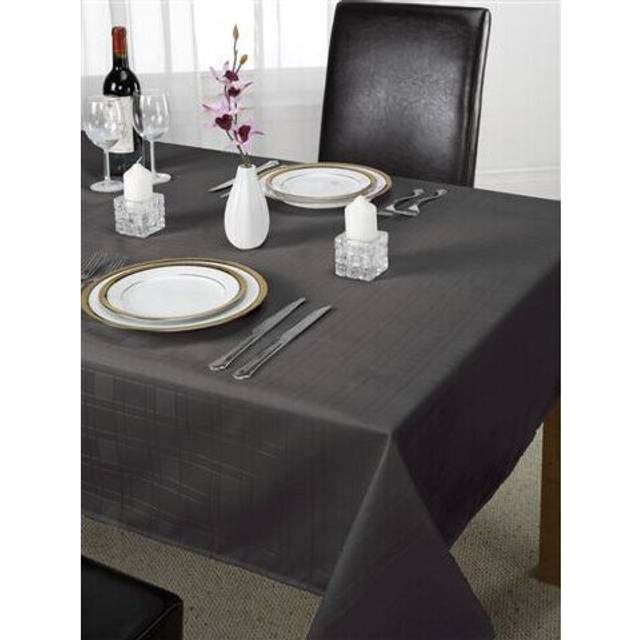 Emma Barclay Chequers Tablecloth, Black, 70 x 108 Inch