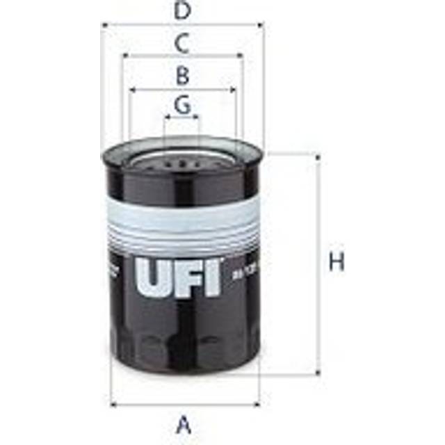UFI Oljefilter 23.121.00 3/4-16 UNF med en backsperrventil Skruvfilter VOLKSWAGEN: Taro Pick-up, TOYOTA: HILUX 5 Pick-up, HIACE 1 Kasten