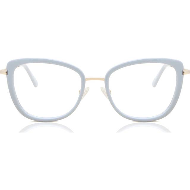 Cat Eye Full Rim TR90 Women&#39;s Prescription Glasses Online Gold Size 54 - Free Lenses - Blue Light Block Available - SmartBuy Collection - Grey  Gold (54)