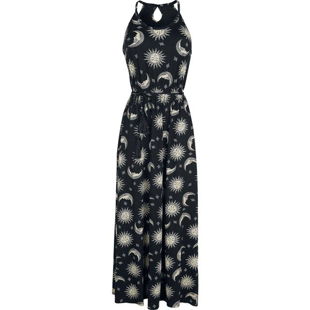 Gothicana by EMP - Gothic Long dress - Maxi Dress with Sun, Moon and Stars - XS to 5XL - for Women - black