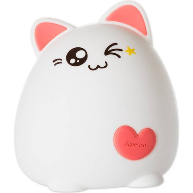 D56 Hand Pat Light Cartoon Cat Silicone Night Light Bedside Light Colorful Color Changing Light Bedroom Decoration Light Gift LED
