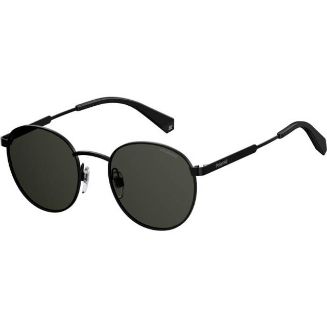 Polaroid Unisex PLD 2053/S 807/M9 Solglasögon Metall Svart Rund Polariserad