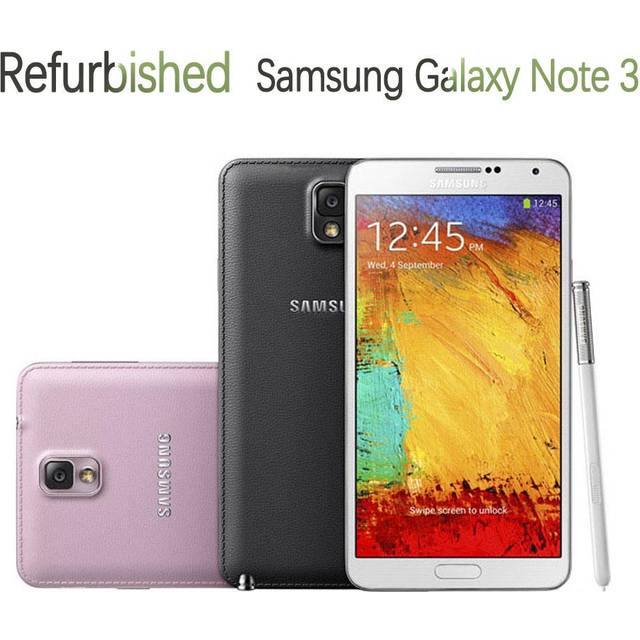 Refurbished Samsung Galaxy Note 3 N9005 3GB RAM 32GB ROM Mobile Phone 5.7  13MP 4G Smartphones Simple Set white