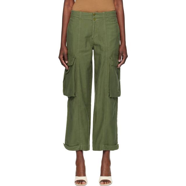 FRAME - Cotton cargo pants - Green - 26