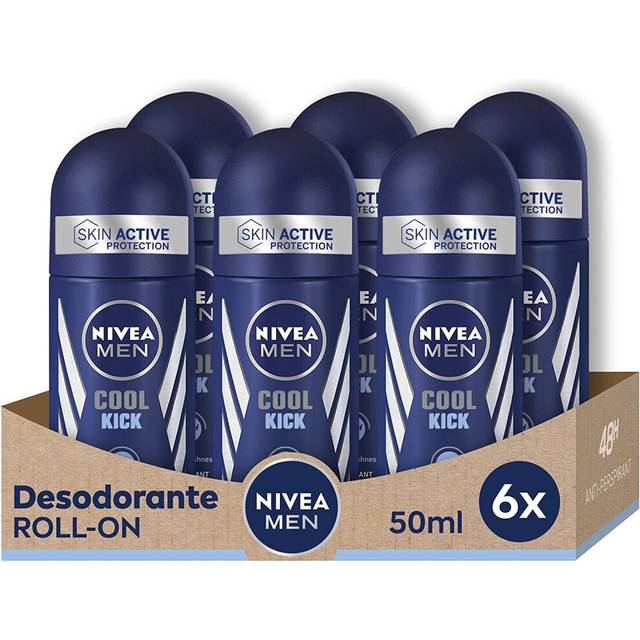 Nivea Men Cool Kick Antiperspirant, 6 x 50 ml