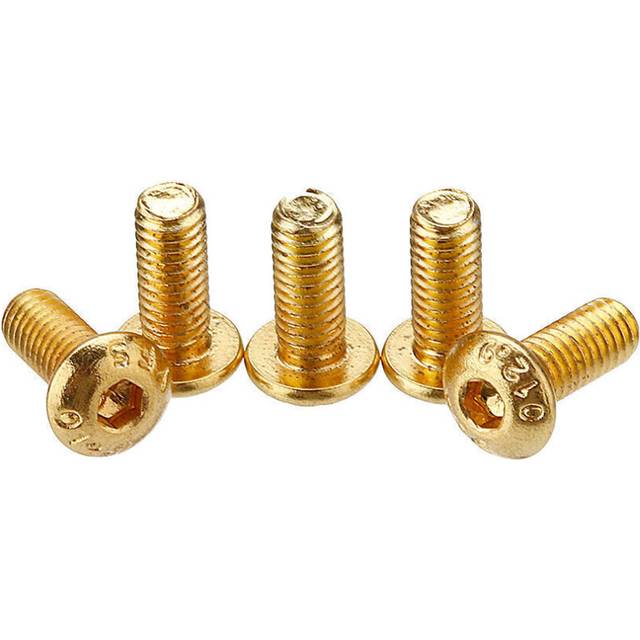(12mm) 50Pcs Titanium Plated M5 Hex Socket Button Head Screws Alloy Steel 12.9 Grade Screw Bolt 6-14mm