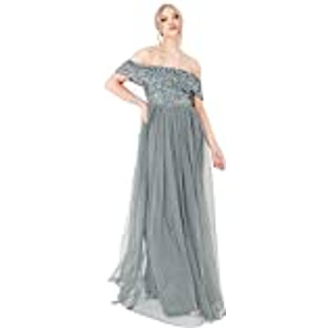 Bardot Embellished Maxi Dress - Teal - 28