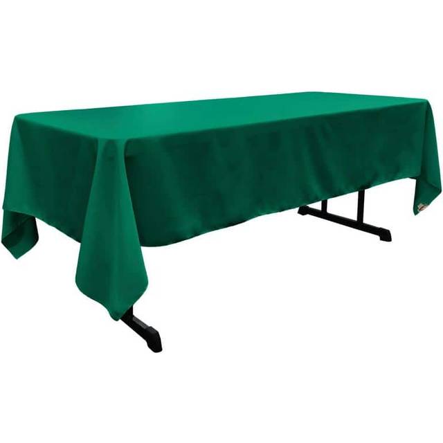 LA Linen Polyester Poplin Rectangular Tablecloth  60 by 120-Inch  Teal