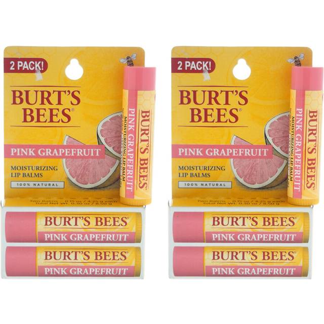 Burts Bees Pink Grapefruit Moisturizing Lip Balm Twin Pack - Pack of 2 For Unisex 2 x 0.15 oz Lip Balm