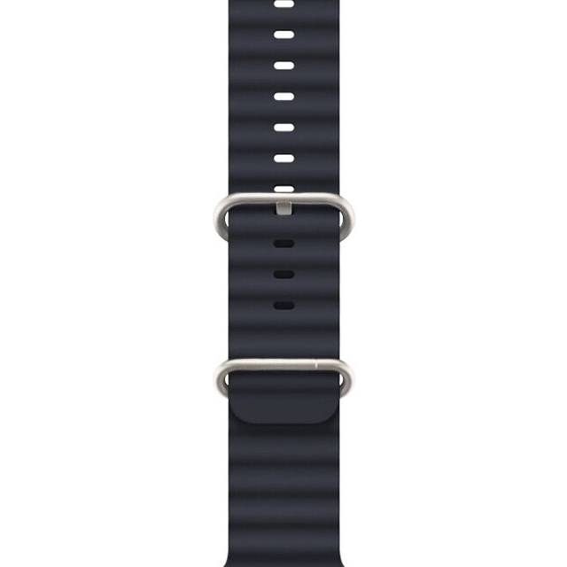 (midnight blueI, Ultra 49mm I) Ocean elastomer strap for apple watch Ultra 8 7 6 silicone bracelet wa